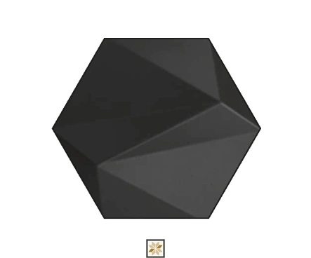 Modern 3D Look Black Sparkl Wall Panel (0.52x0.45 ft | 38 mm)