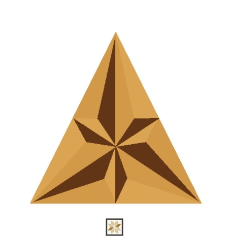 Modern 3D Look Gold Lexus Wall Panel (0.64x0.56 ft | 38 mm)