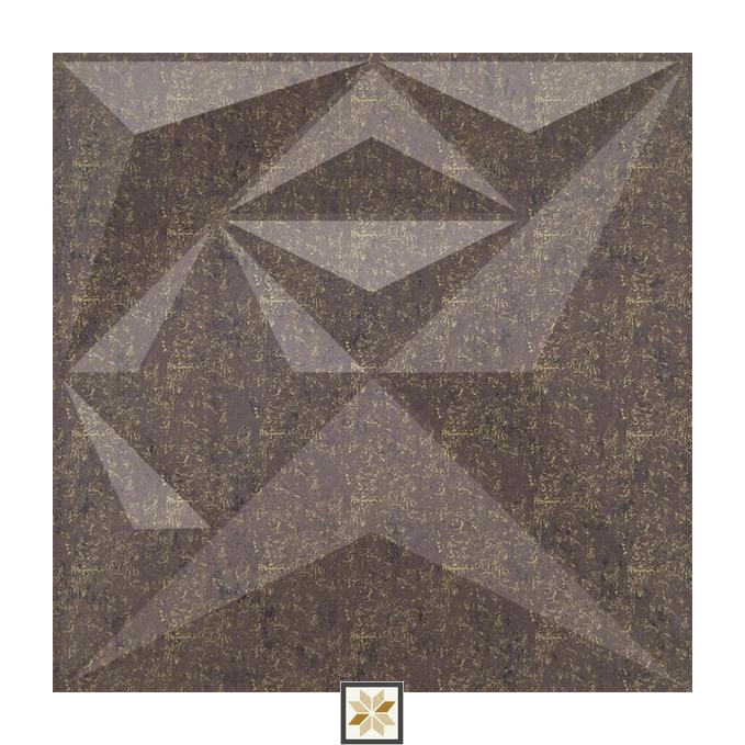Modern Patterned Look Brown Diamond Wall Panel (1.6x1.6 ft | 15 mm)