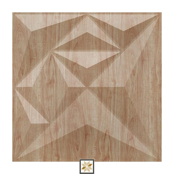Modern Wood Look Beige Diamond Wall Panel (1.6x1.6 ft | 15 mm)