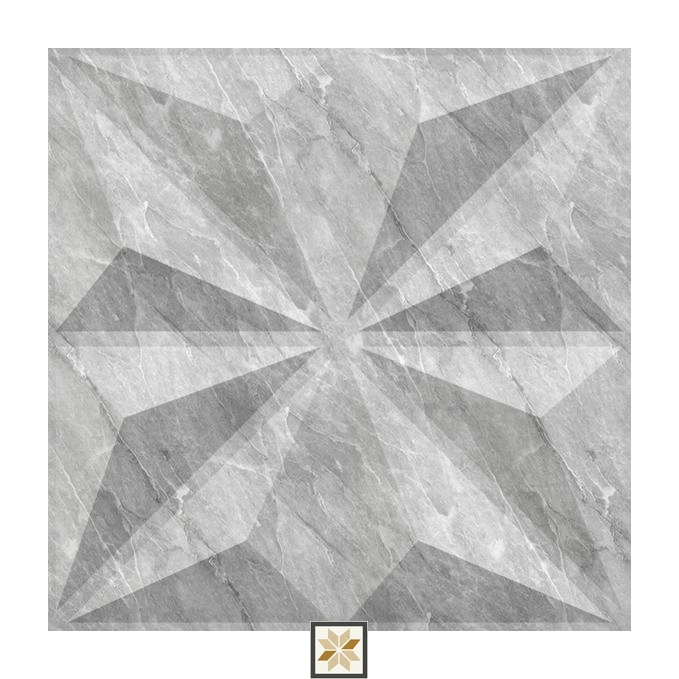 Modern Patterned Look White Crystal Wall Panel (1.6x1.6 ft | 15 mm)