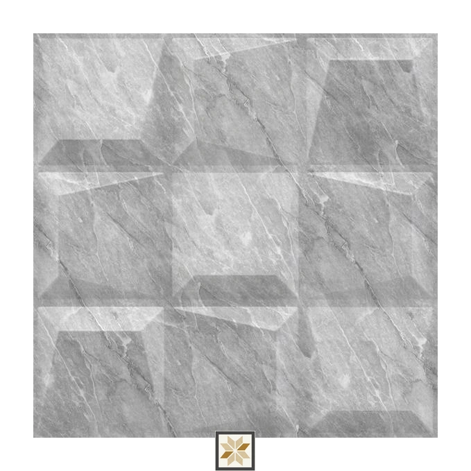 Modern Patterned Look White Cubical Wall Panel (1.6x1.6 ft | 15 mm)