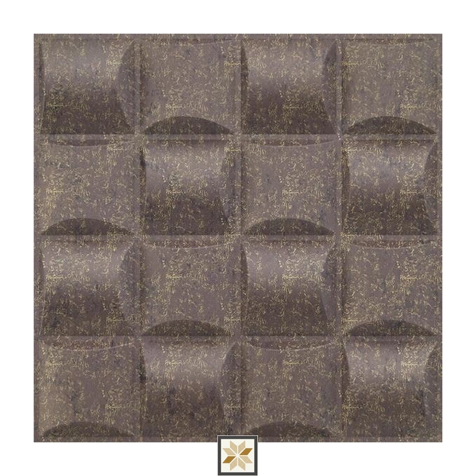Modern Patterned Look Brown Block Wall Panel (1.6x1.6 ft | 15 mm)