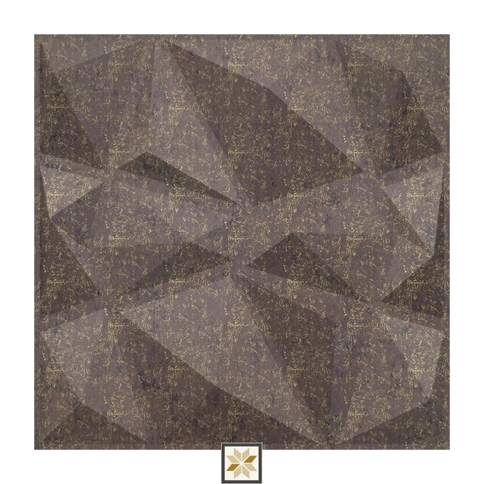 Modern Patterned Look Brown Stone Wall Panel (1.6x1.6 ft | 15 mm)
