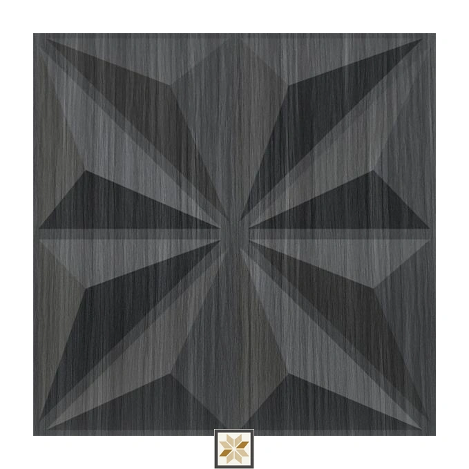 Modern Wood Look Grey Crystal Wall Panel (1.6x1.6 ft | 15 mm)