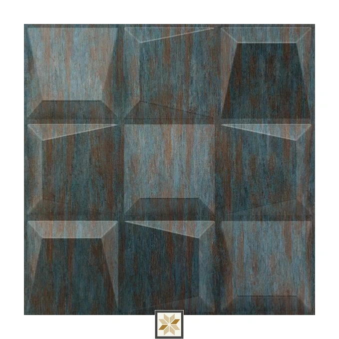 Modern Wood Look Black Cubical Wall Panel (1.6x1.6 ft | 15 mm)
