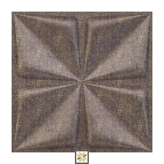 Modern Patterned Look Brown Bloom Wall Panel (1.6x1.6 ft | 15 mm)