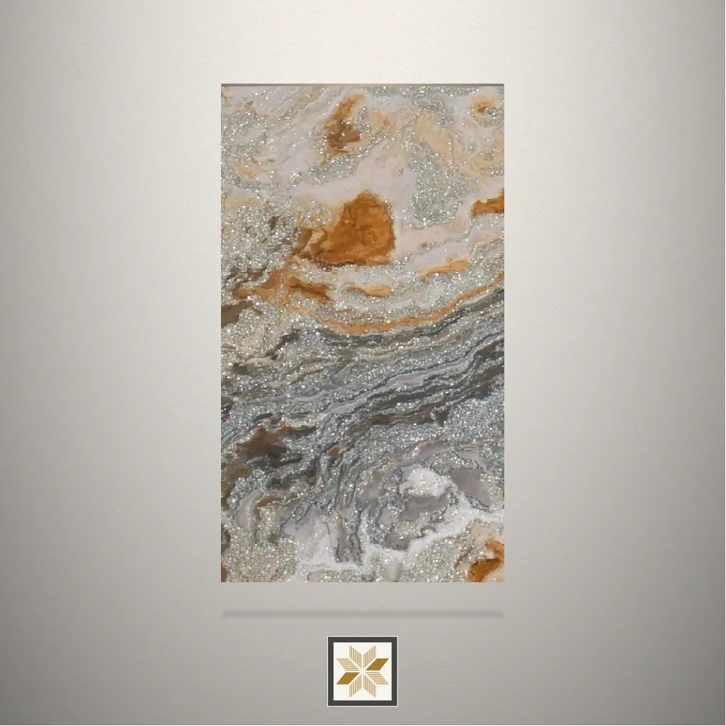 Gloss Marble Beige Laminate (8x4 feet,1 mm): LM-10770