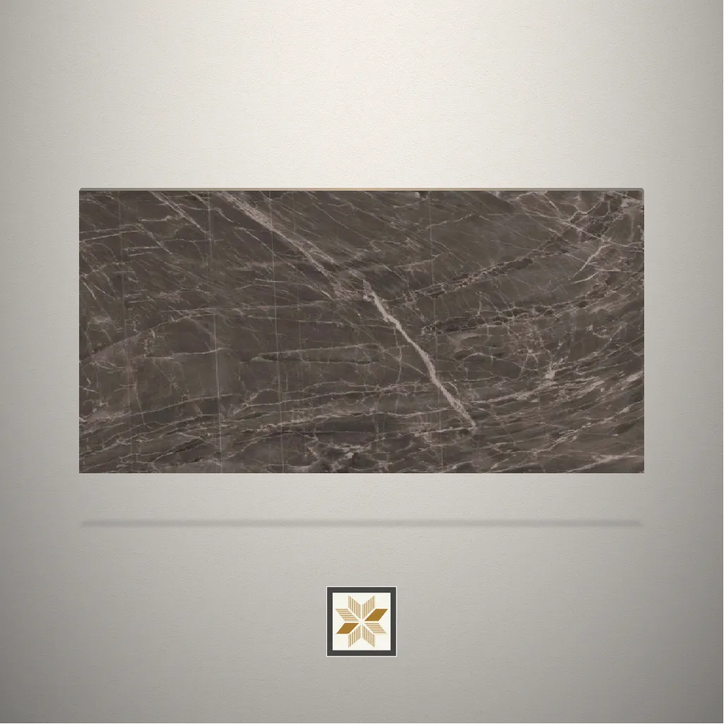 High Gloss Brown Marble Marble Brown Laminate (8x4 feet,1 mm): LM-14859-C