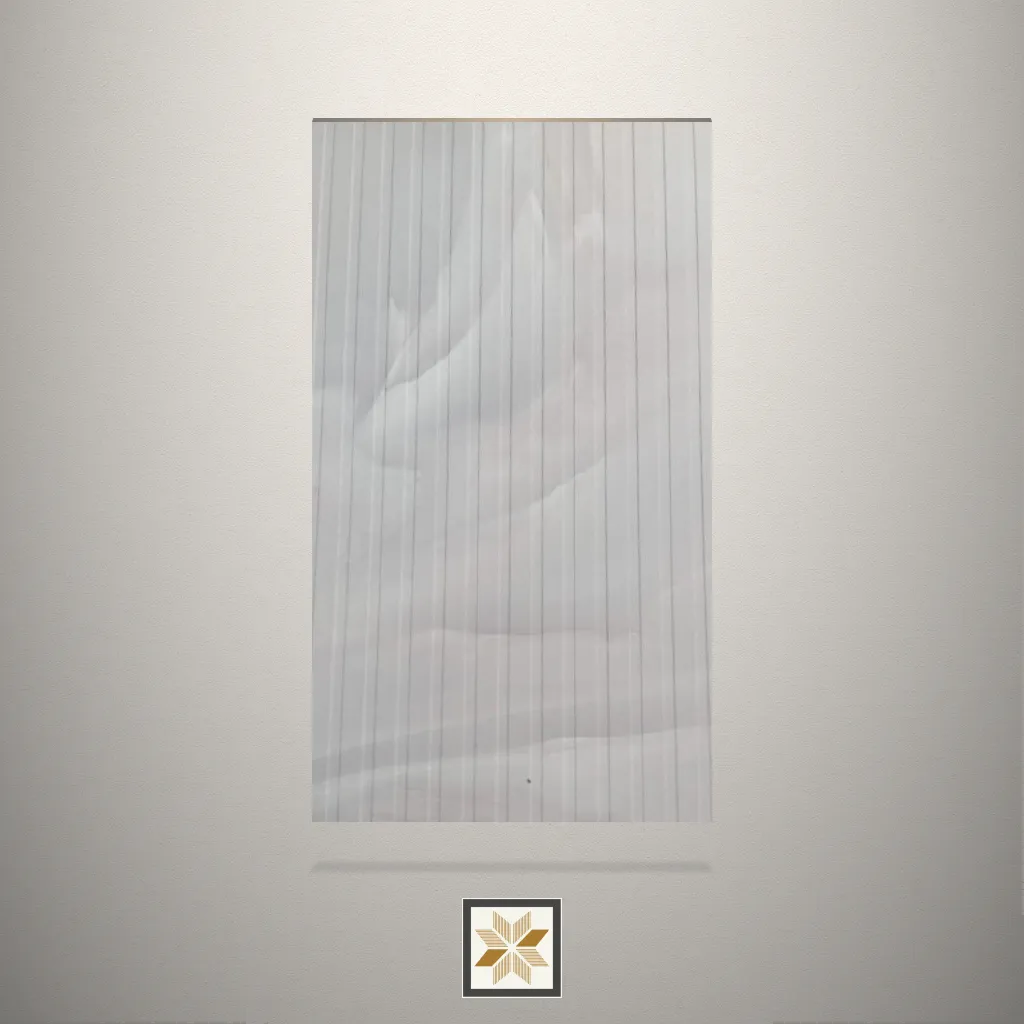 Fluted White Laminate (8x4 feet,1 mm): LM-10813