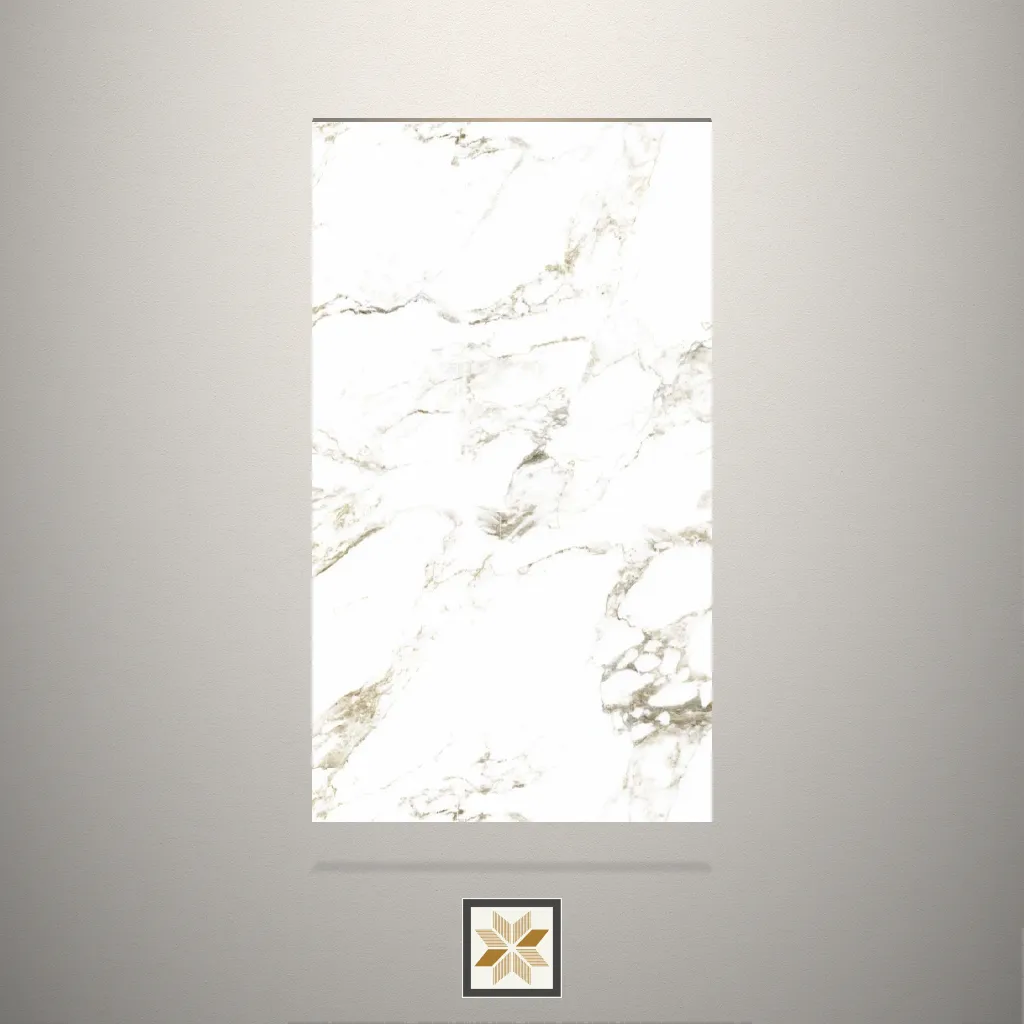 High Gloss White Marble Marble White Laminate (8x4 feet,1 mm): LM-15754-D
