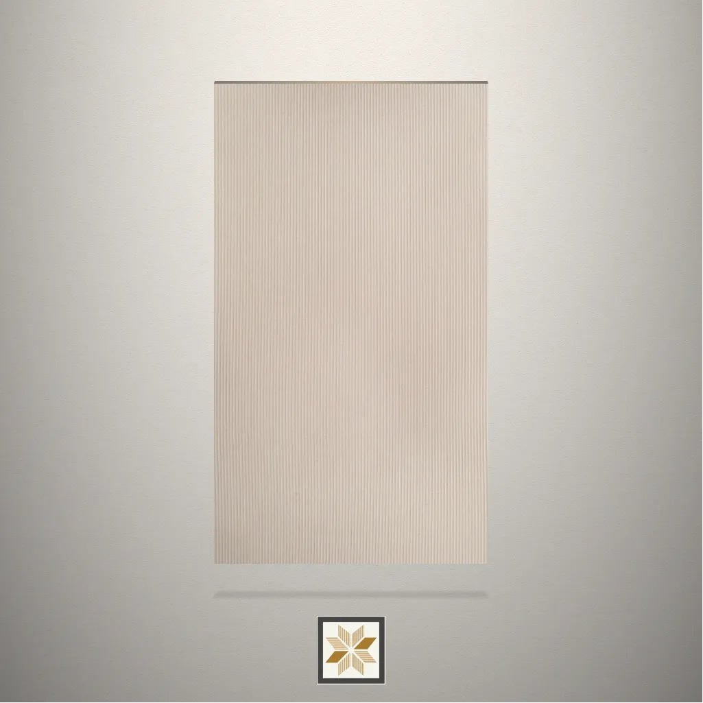 Textured SandShell (LRA) Fluted Beige Laminate (8x4 feet,1.25 mm): LM-10911