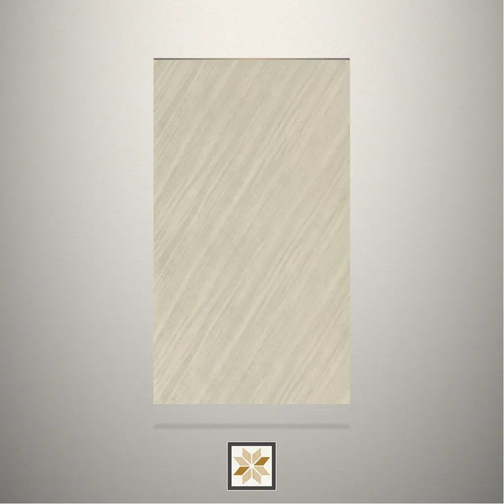 Textured Cross Ivory Stone Grey Laminate (8x4 feet,1 mm): LM-10926