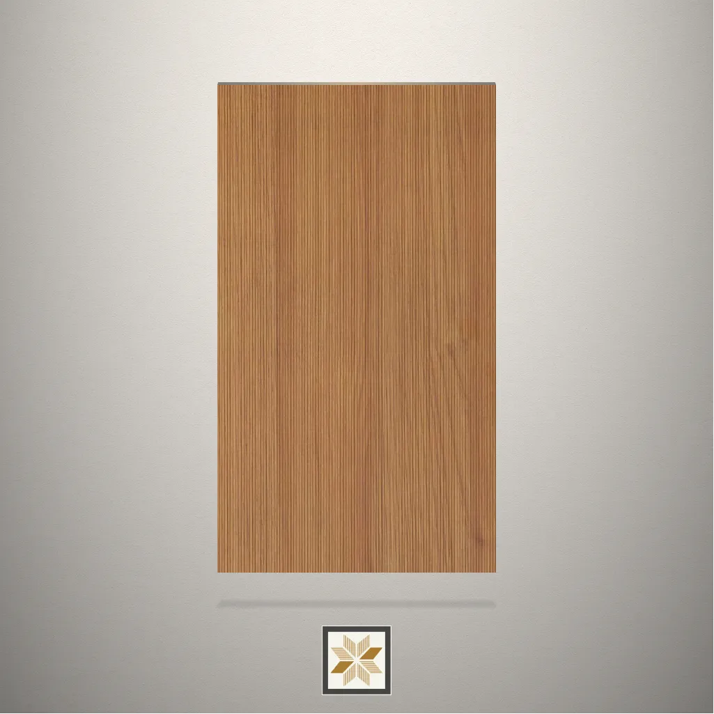 Textured Alstonia Fluted Brown Laminate (8x4 feet,1 mm): LM-10935