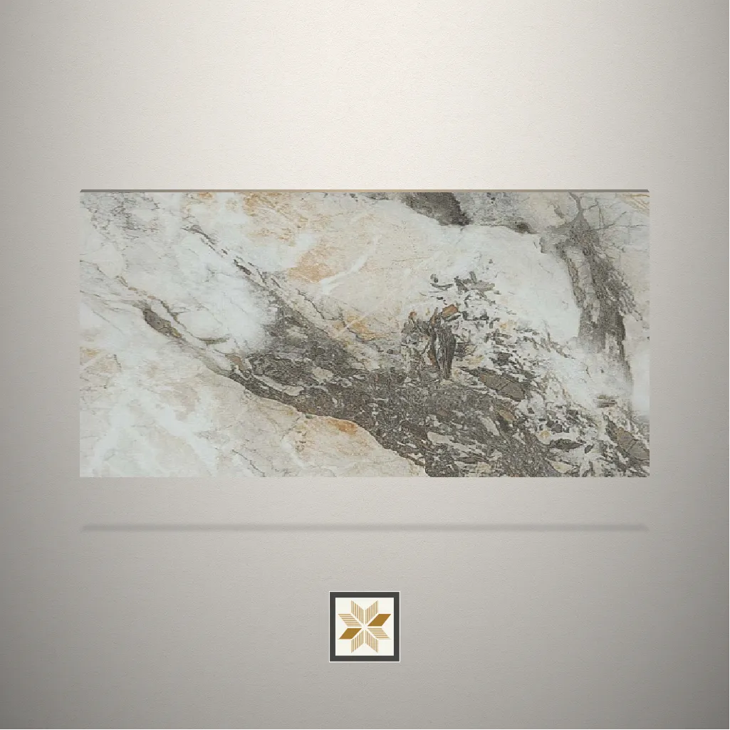 High Gloss Safroni Marble Marble Beige Laminate (8x4 feet,1 mm): LM-10938