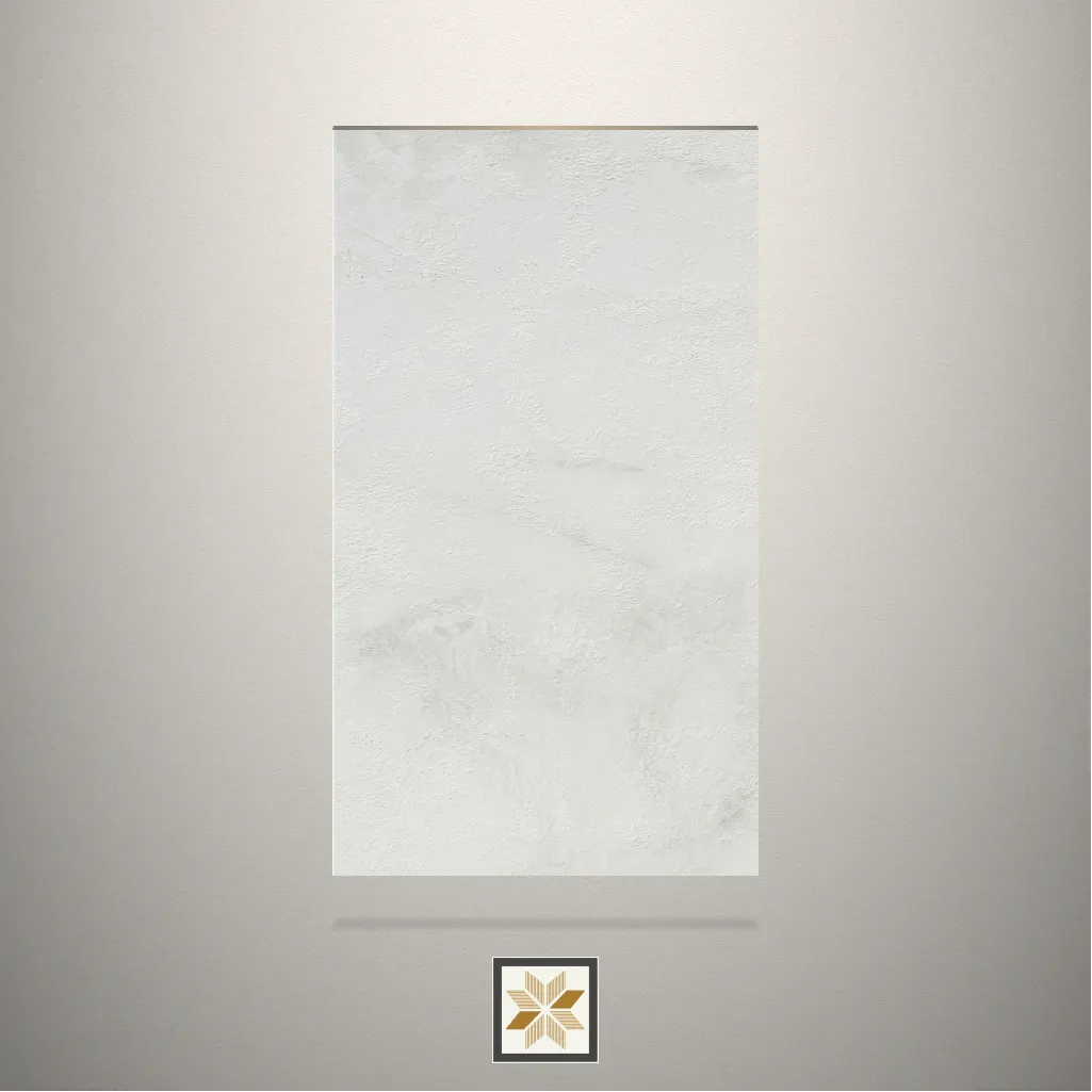 Textured White Panda Marble Marble White Laminate (8x4 feet,1 mm): LM-10978