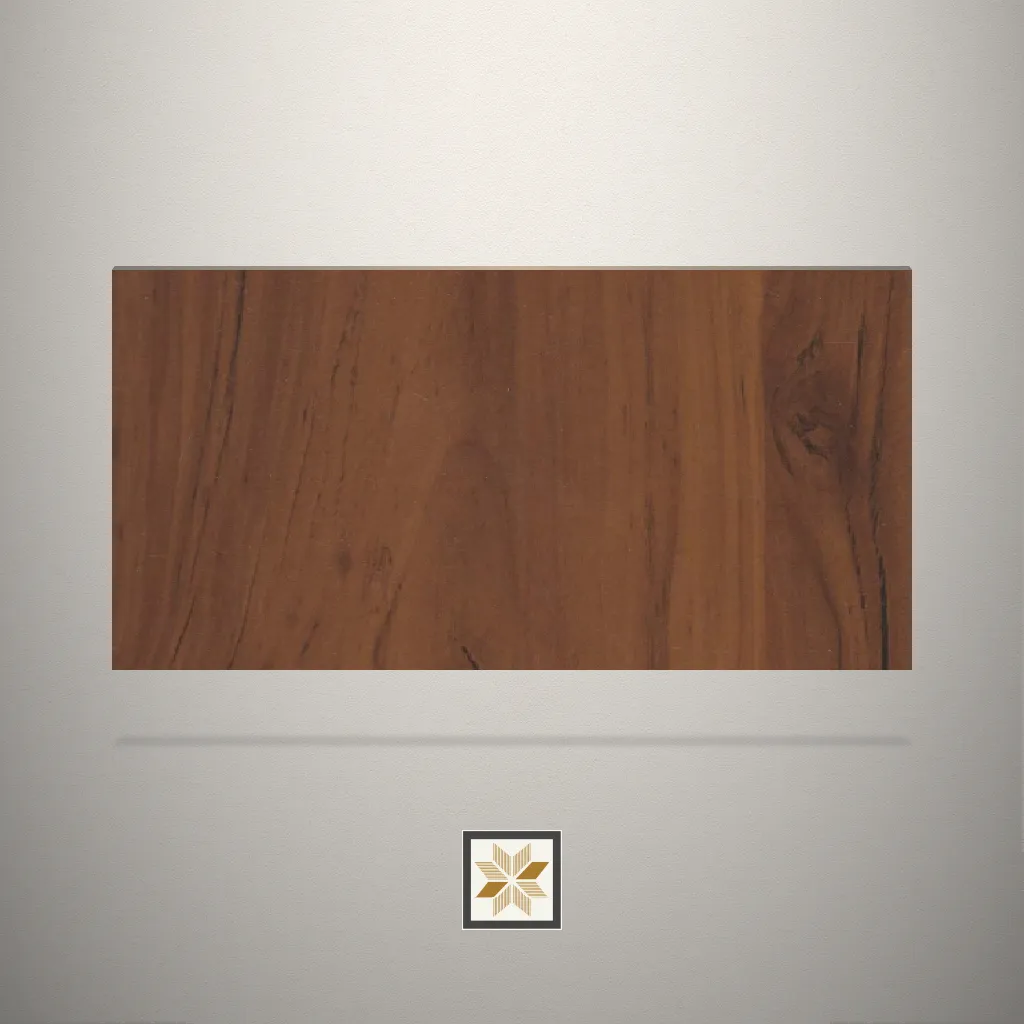 High Gloss Dare Walnut Wooden Brown Laminate (8x4 feet,1 mm): LM-11165