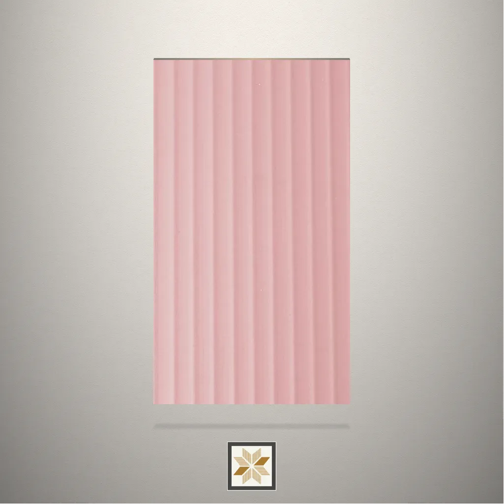 Textured Fluted Pink Laminate (8x4 feet,1 mm): LM-11959