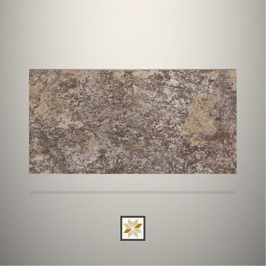 Textured Stone Brown Laminate (8x4 feet,1 mm): LM-12021