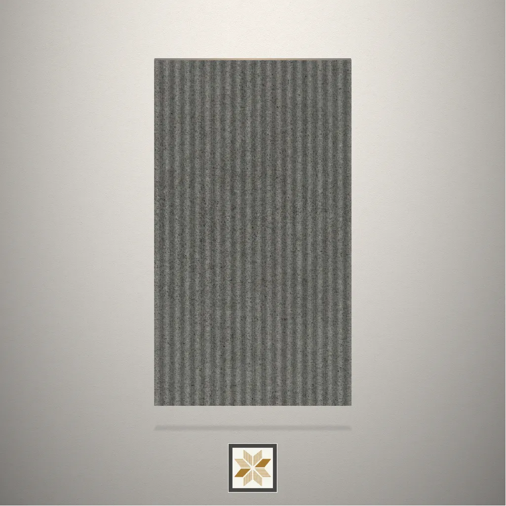 Textured Urban Bamboo Fluted Grey Laminate (8x4 feet,1 mm): LM-12209