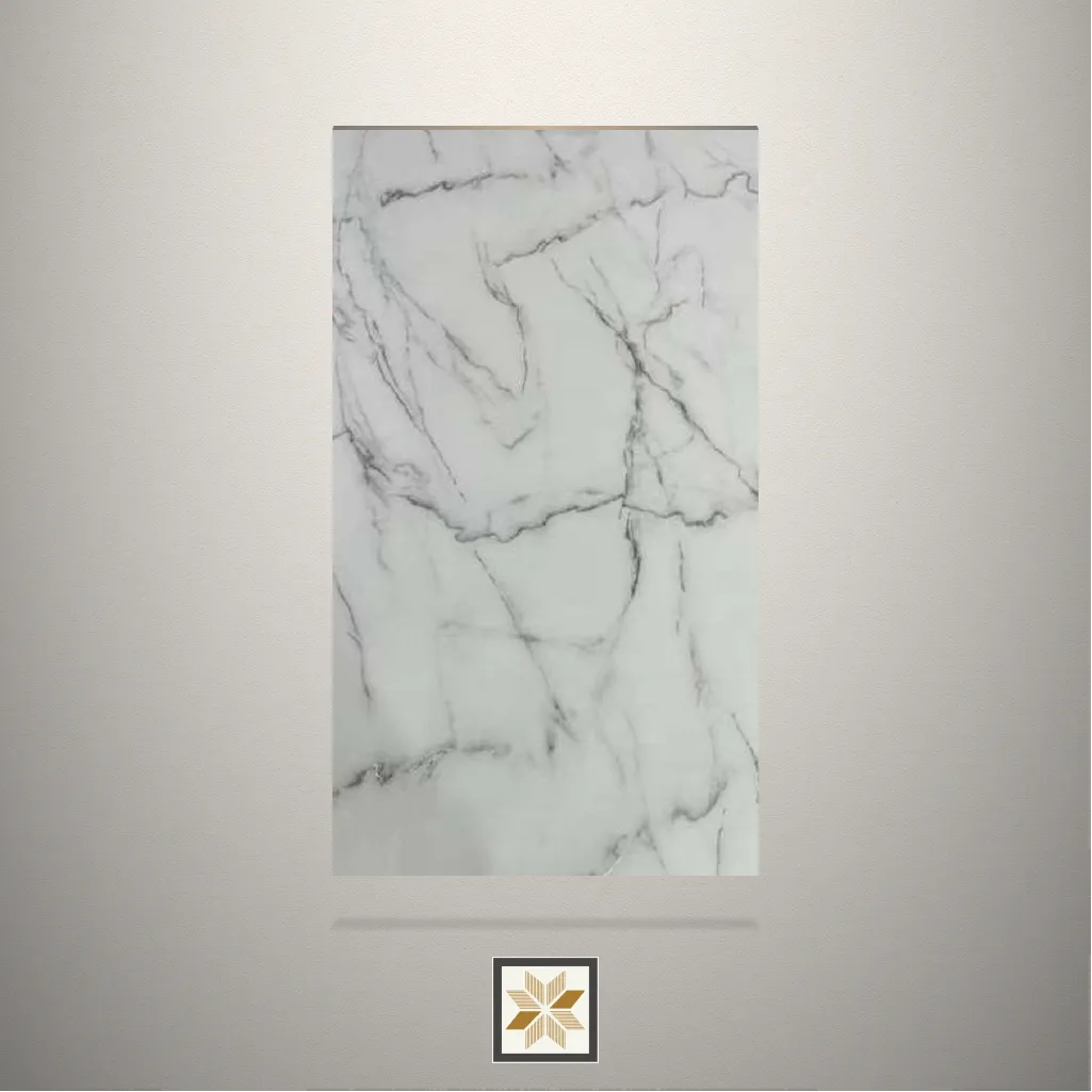 High Gloss Marble White Laminate (8x4 feet,1.5 mm): LM-12232