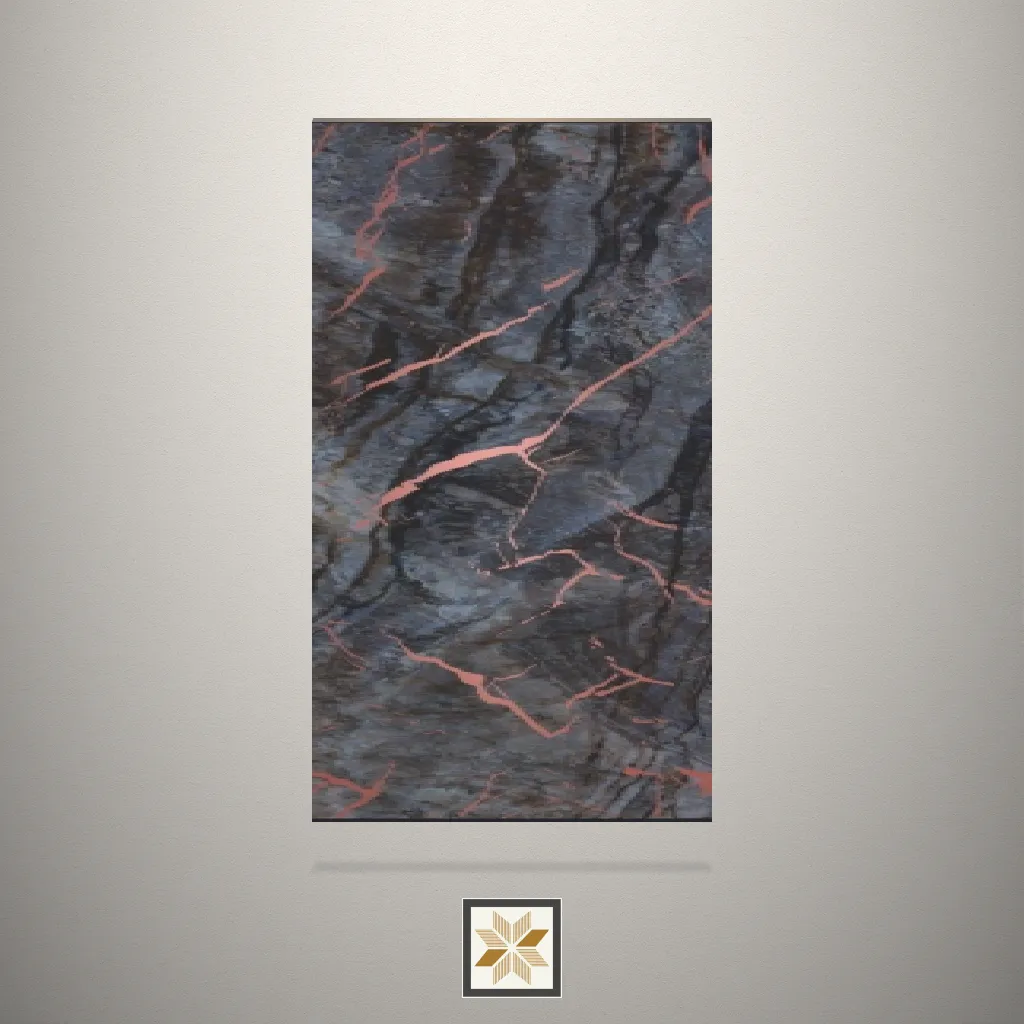 High Gloss Marble Grey Laminate (8x2 feet,1.5 mm): LM-12708