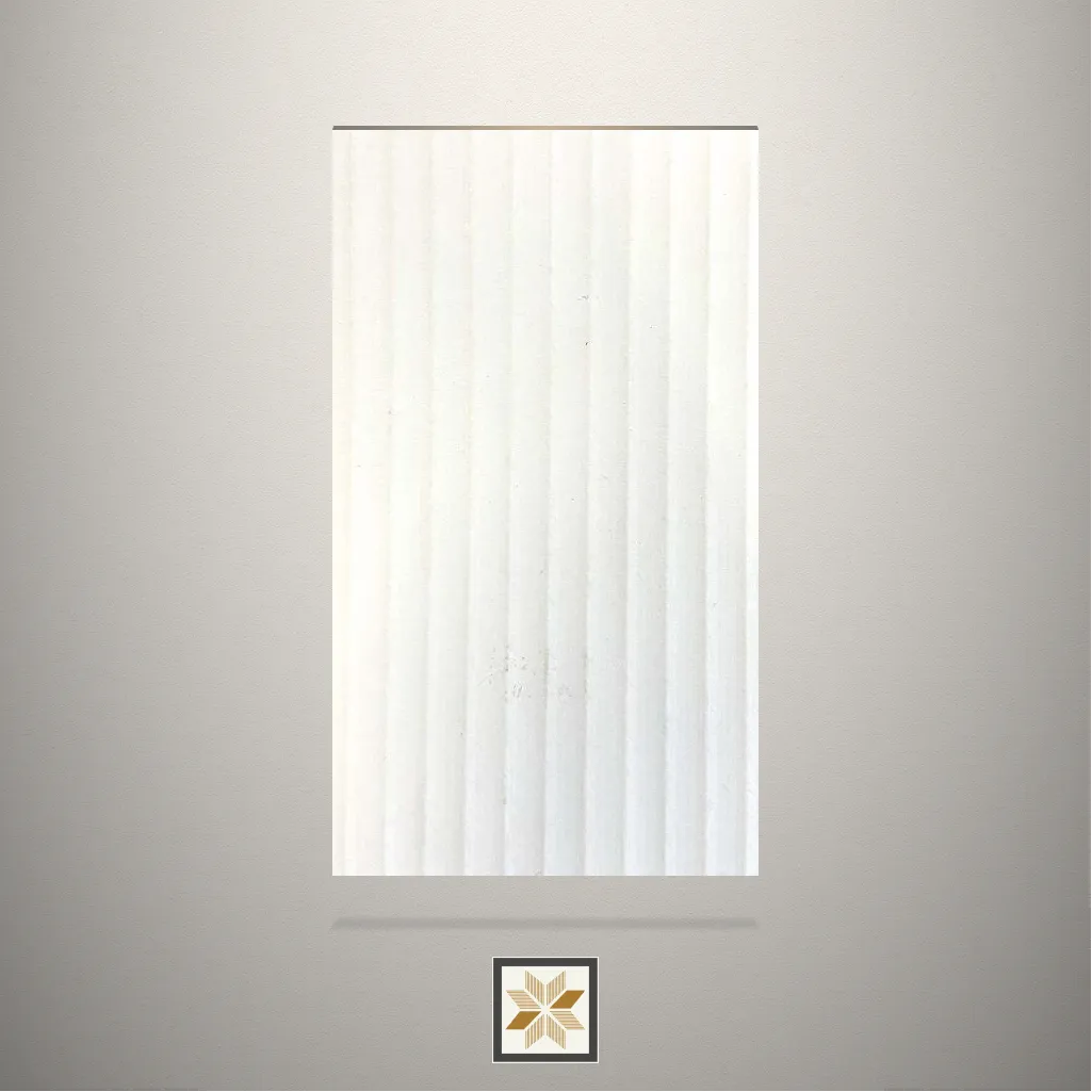 Textured Fluted White Laminate (8x4 feet,1 mm): LM-12710