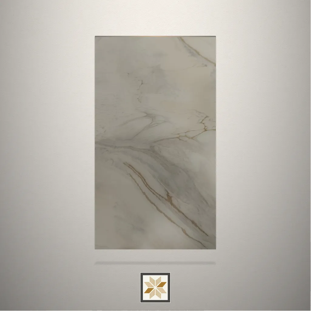 High Gloss Marble White Laminate (8x4 feet,1.5 mm): LM-12734