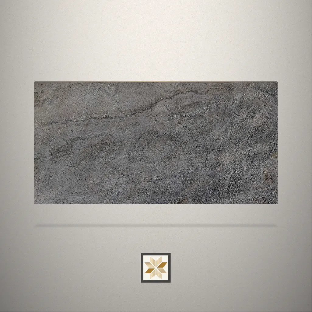 Textured Stone Grey Laminate (8x4 feet,2 mm): LM-12896-C
