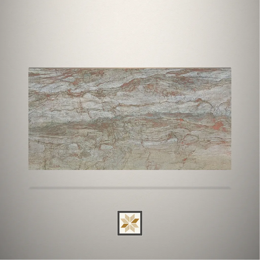 Textured Stone Brown Laminate (10x4 feet,2 mm): LM-12987-B