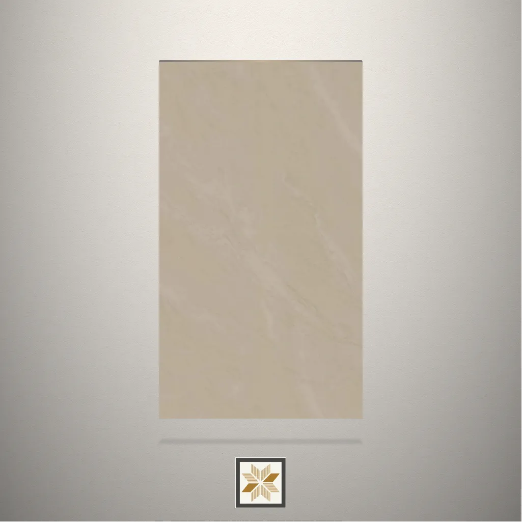 Gloss Rosegold Carrara Stone Beige Laminate (8x4 feet,1 mm): LM-13109