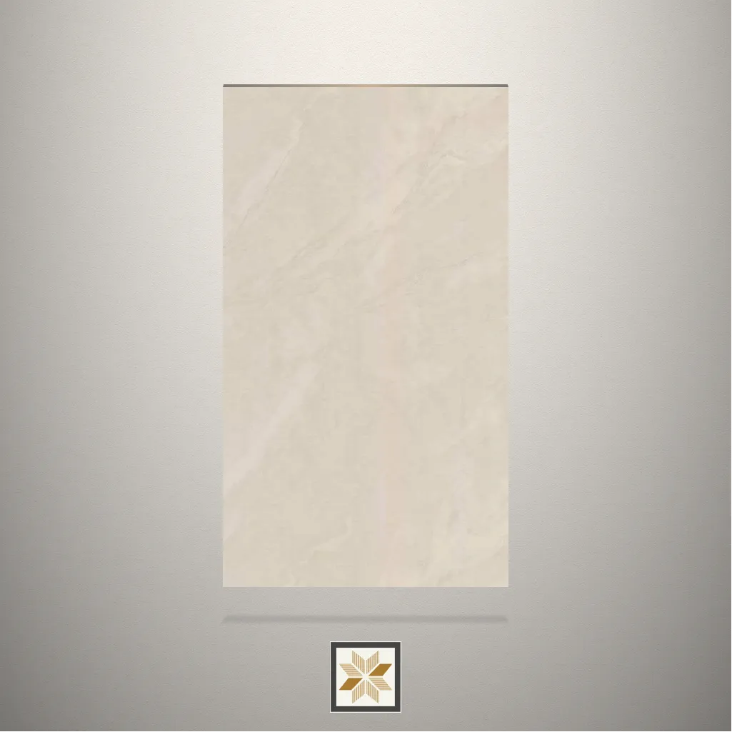 Textured Gracious Carrara Stone Beige Laminate (8x4 feet,1 mm): LM-13180