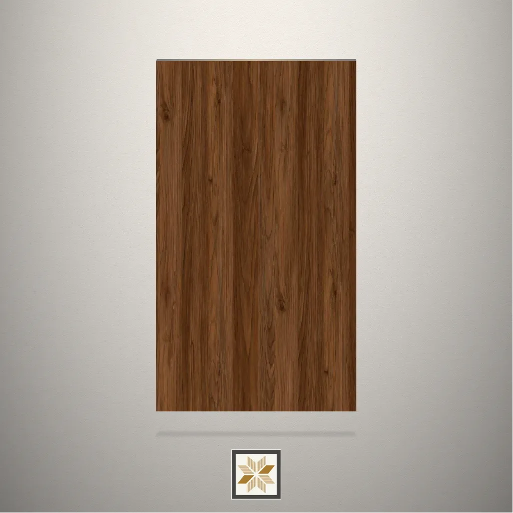 Textured Juglans Polished Wooden Brown Laminate (8x4 feet,1 mm): LM-13185