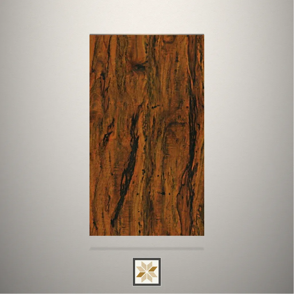 Textured Tropical Wood Wooden Brown Laminate (8x4 feet,1 mm): LM-13255