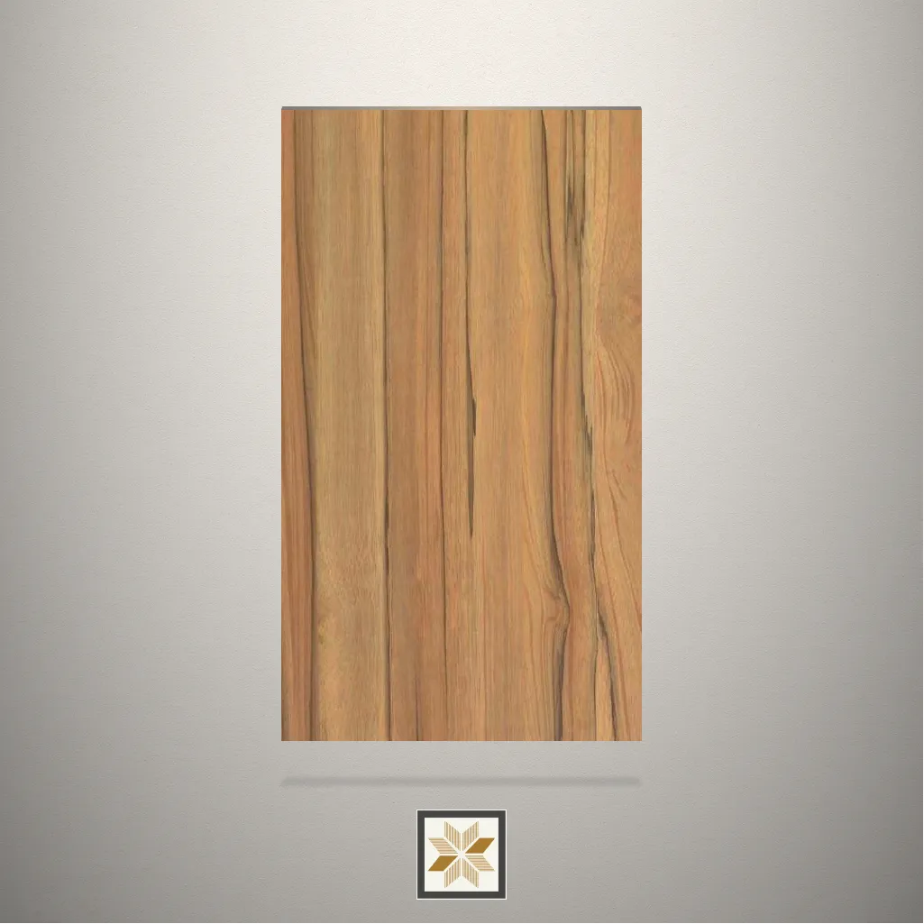 Gloss Apple Wood Wooden Brown Laminate (8x4 feet,1 mm): LM-13264