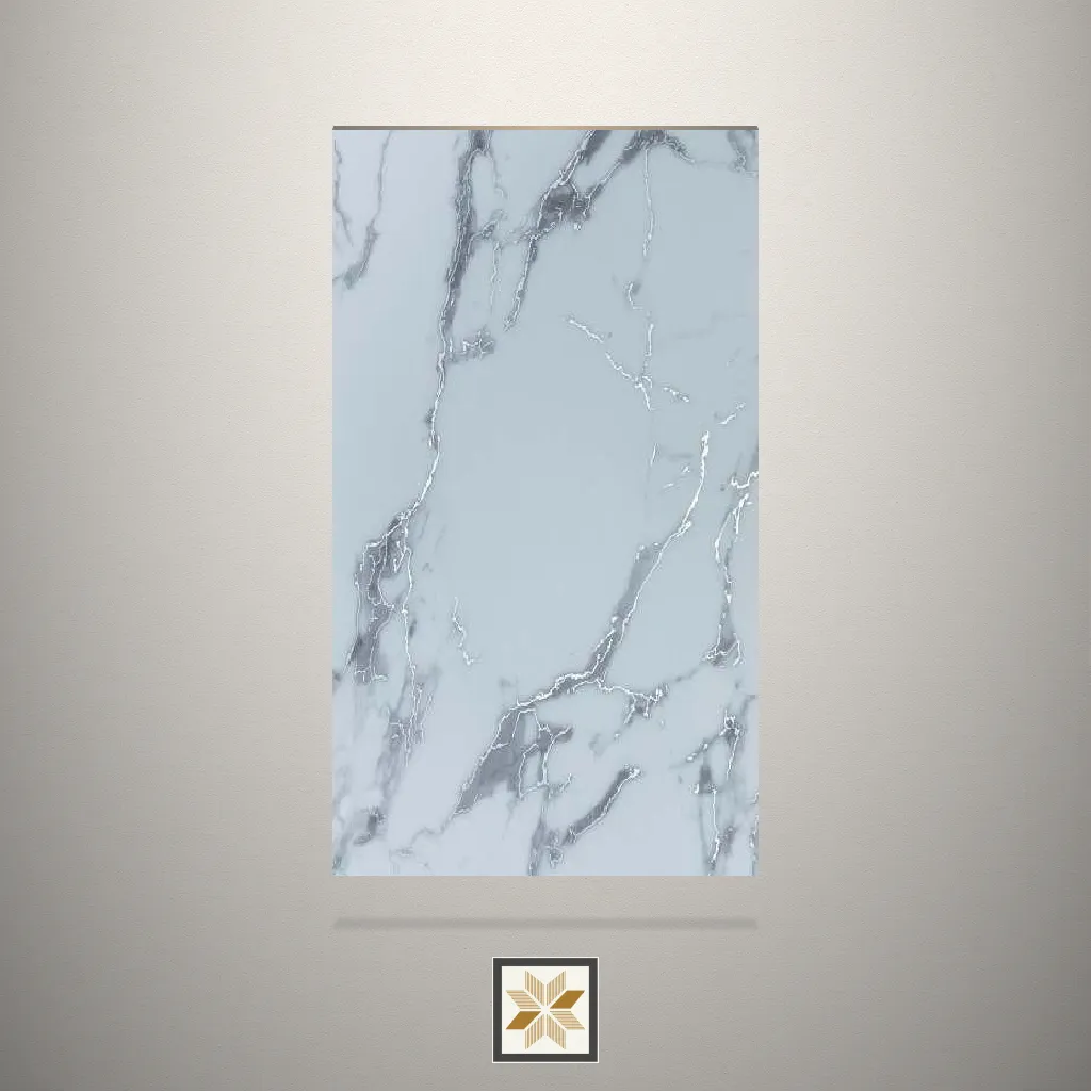 High Gloss Marble White Laminate (8x4 feet,1.5 mm): LM-13300