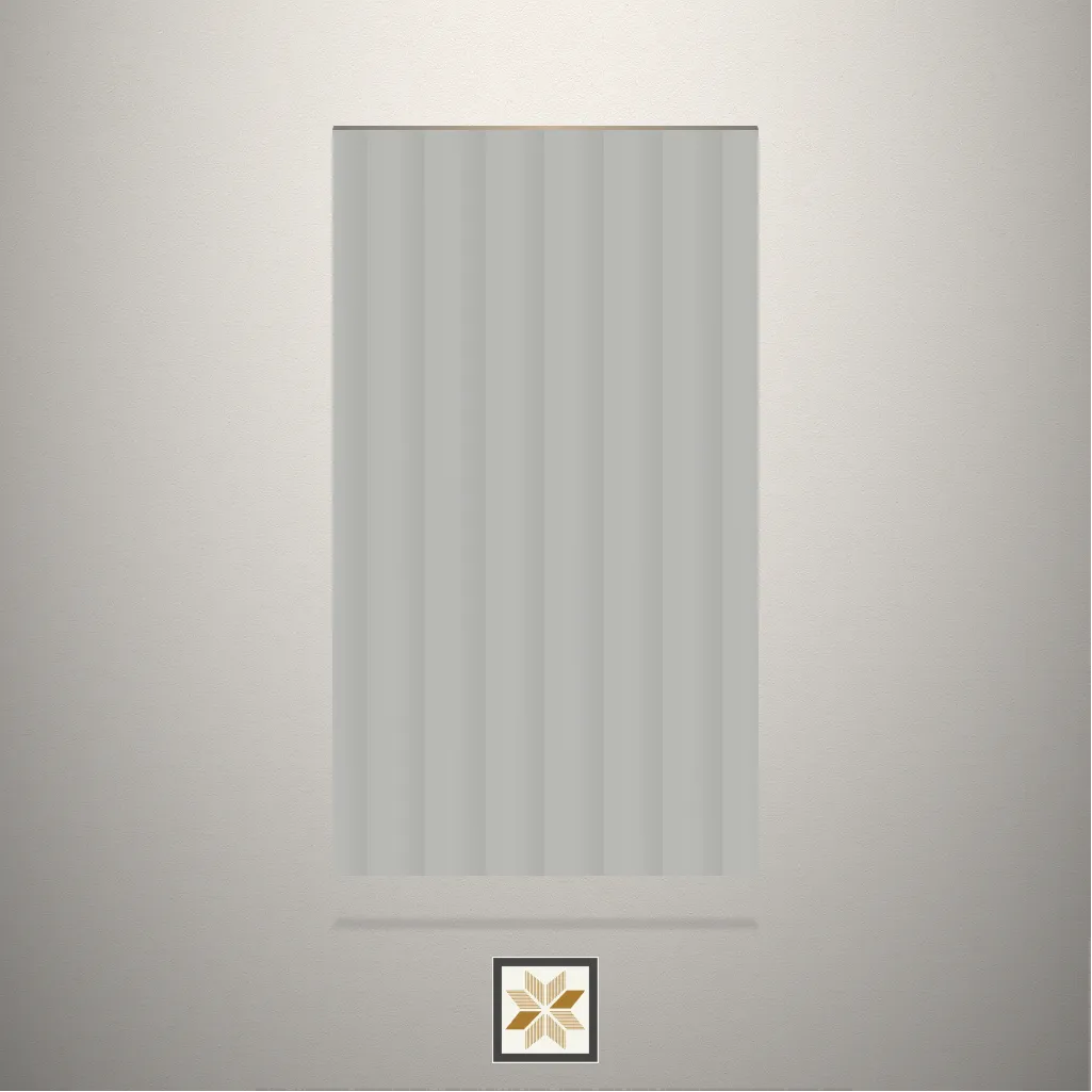 Gloss Fluted Grey Laminate (8x4 feet,2.5 mm): LM-13682-C