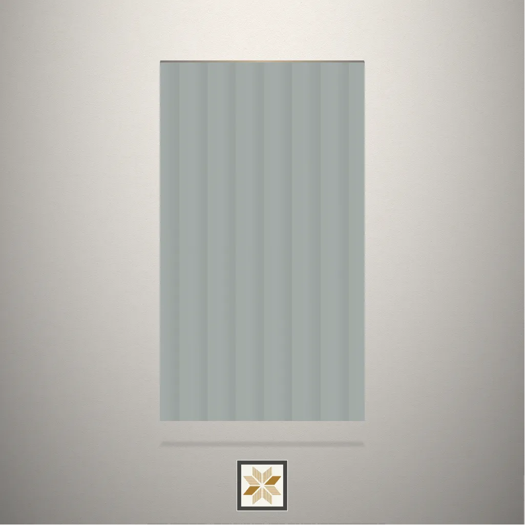 Gloss Fluted Grey Laminate (8x4 feet,2.5 mm): LM-13463-C