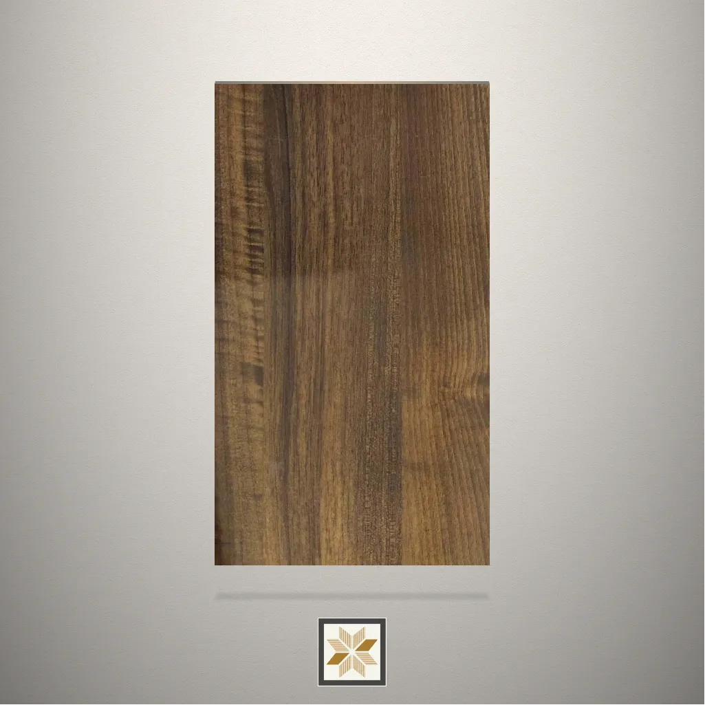 Gloss Wooden Brown Laminate (8x4 feet,1 mm): LM-13381
