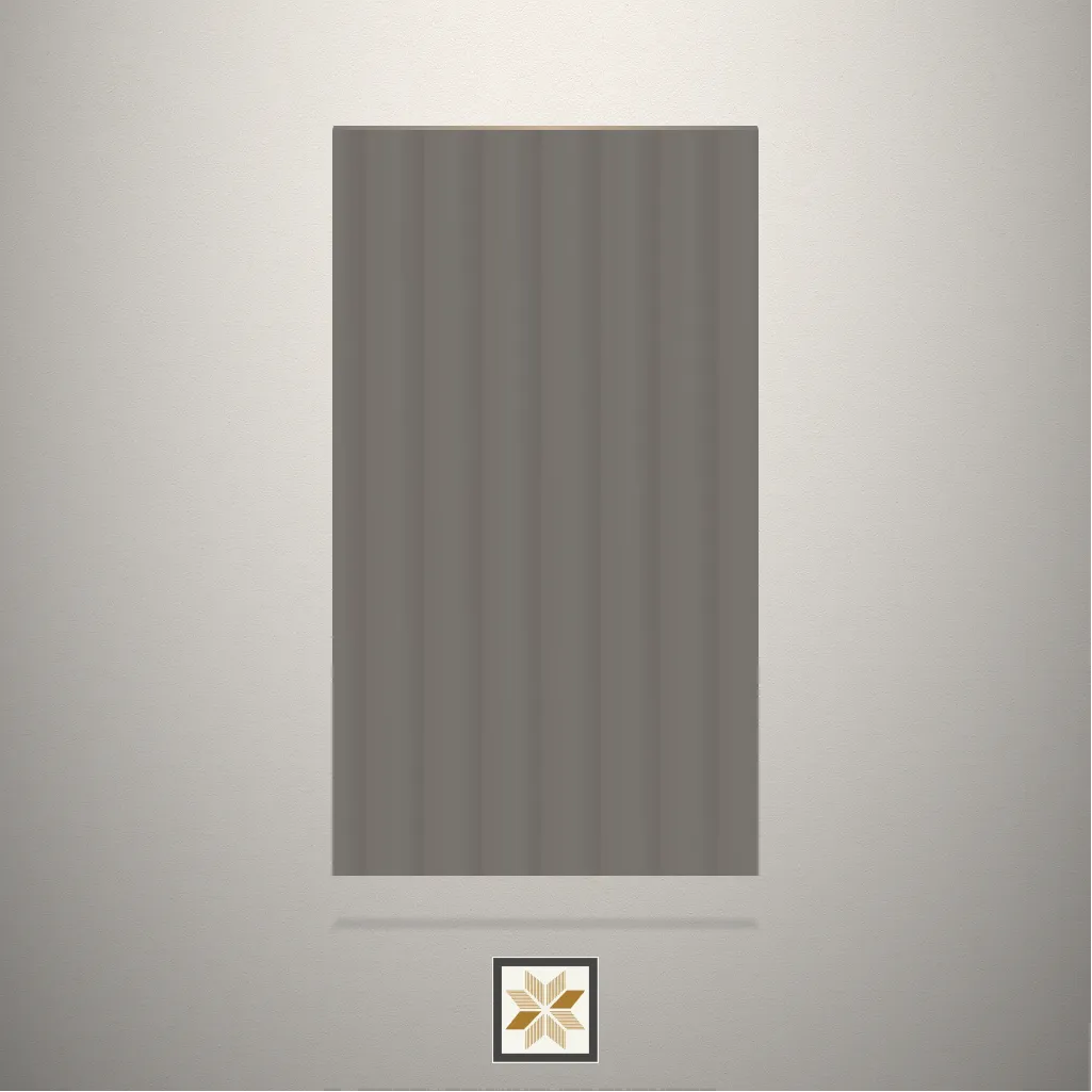 Gloss Fluted Grey Laminate (8x4 feet,2.5 mm): LM-13530-C