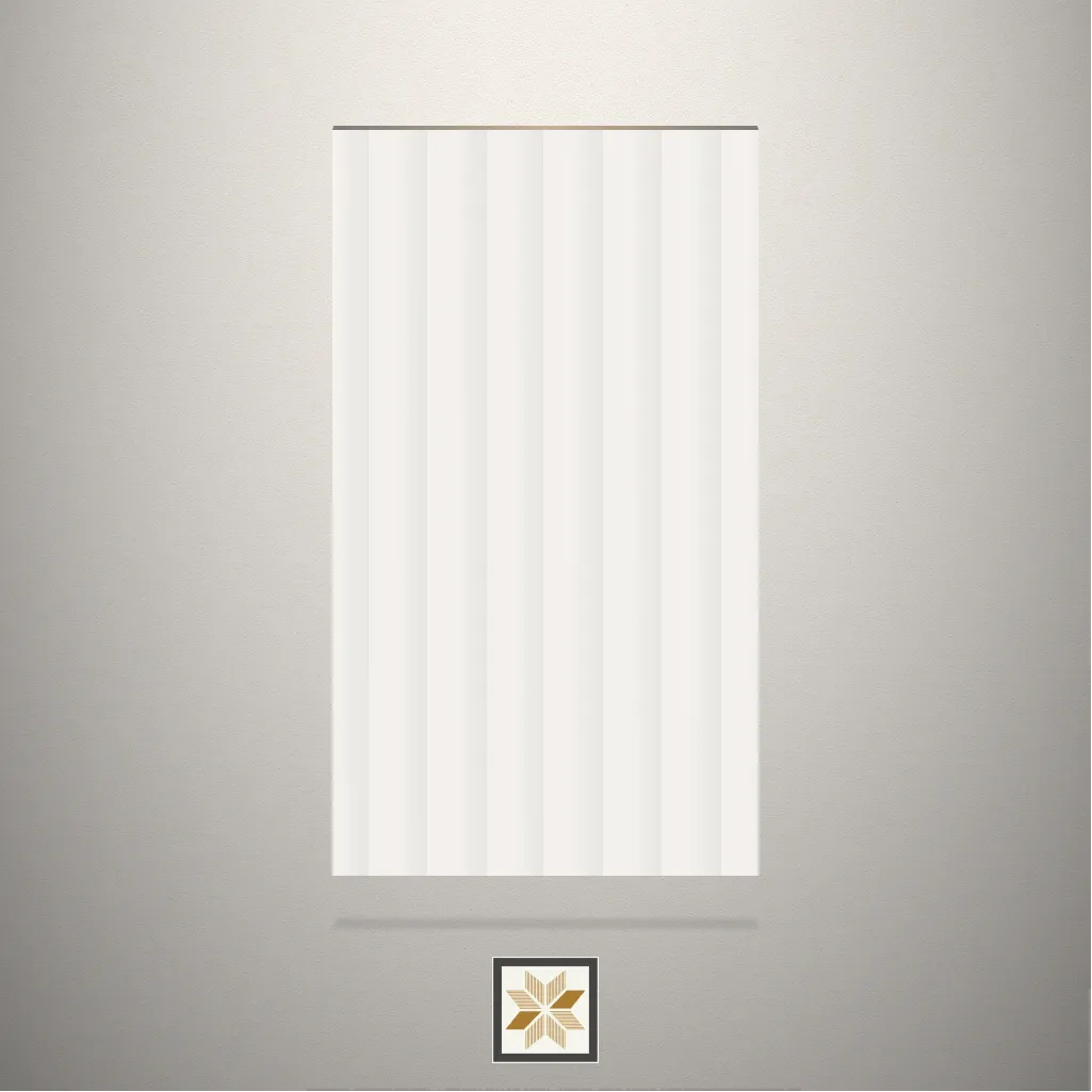 Gloss Fluted White Laminate (8x4 feet,2.5 mm): LM-24599-C