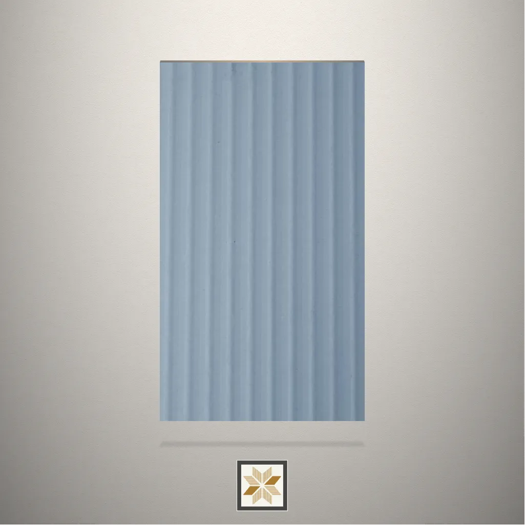 Textured Fluted Blue Laminate (8x4 feet,1 mm): LM-13844