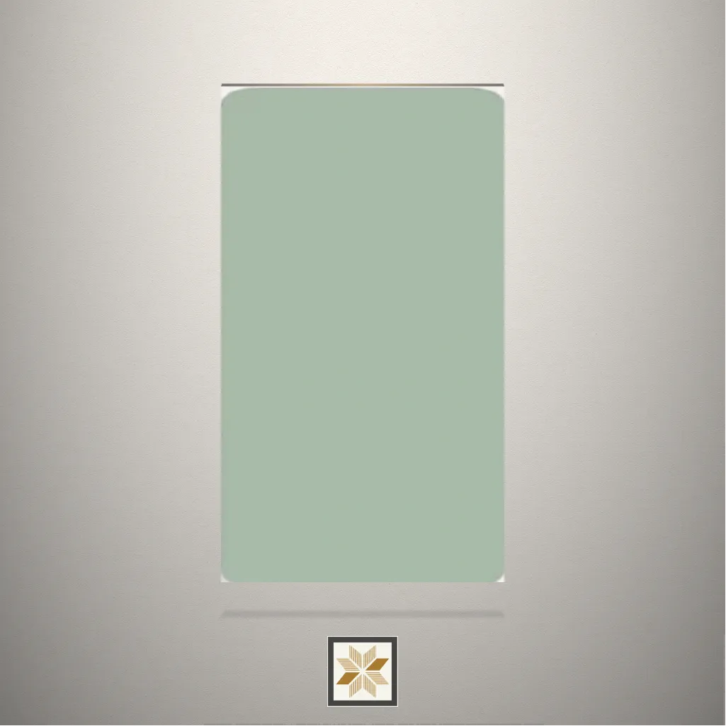 High Gloss Sage Green Solid Color Green Laminate (8x4 feet,1 mm): LM-13910