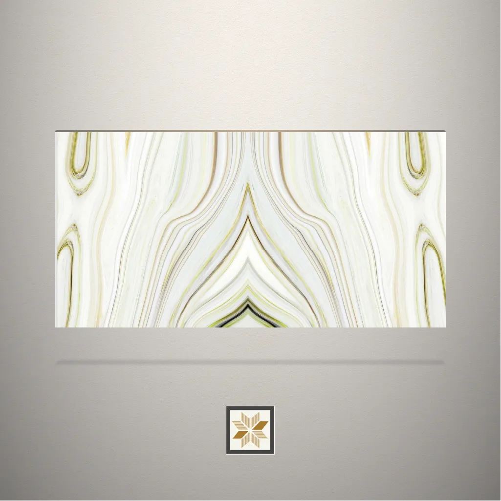 Bookmatch 2 Marble Beige Laminate (8x4 feet,1 mm): LM-13914