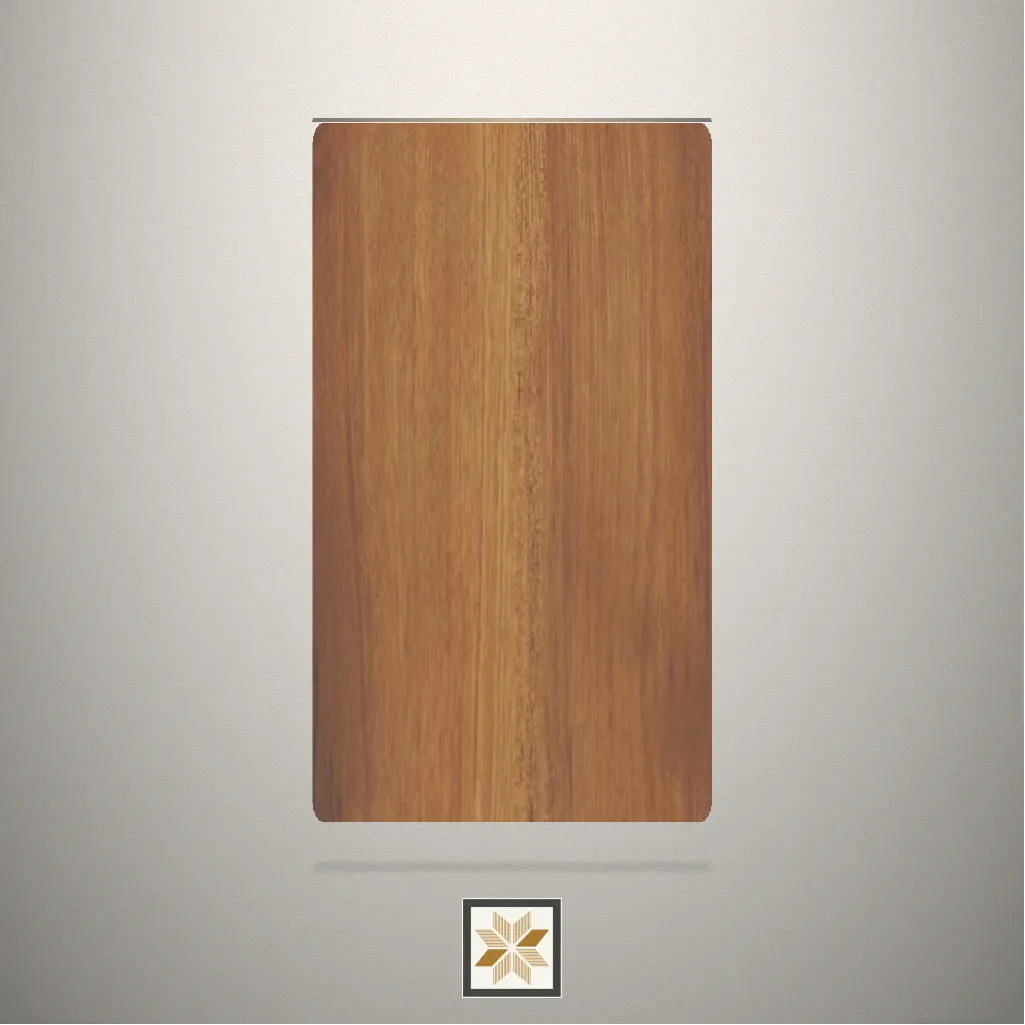 Suede Natural Teak Wood Wooden Brown Laminate (8x4 feet,1 mm): LM-14065