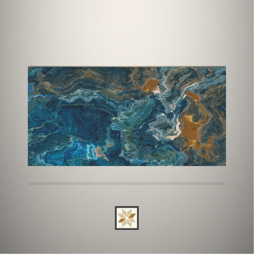 Matt Lapis Marble Marble Blue Laminate (8x4 feet,1 mm): LM-14112