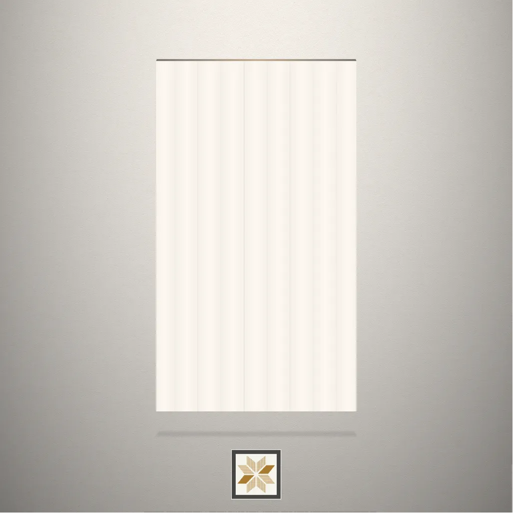 High Gloss Translucent Texture Fluted Cream Laminate (8x4 feet,2.5 mm): LM-14334