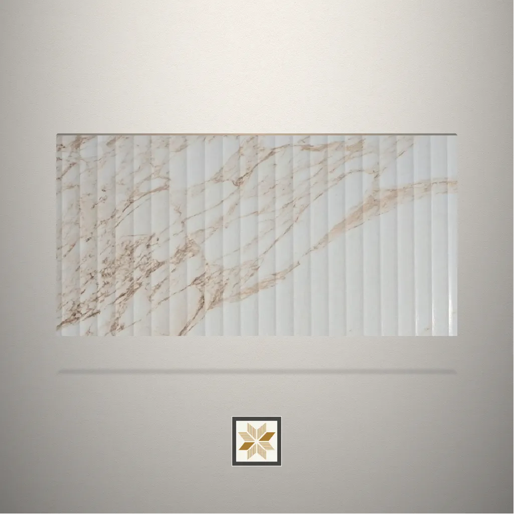 Gloss White Flute Fluted White Laminate (8x4 feet,1 mm): LM-14377-B