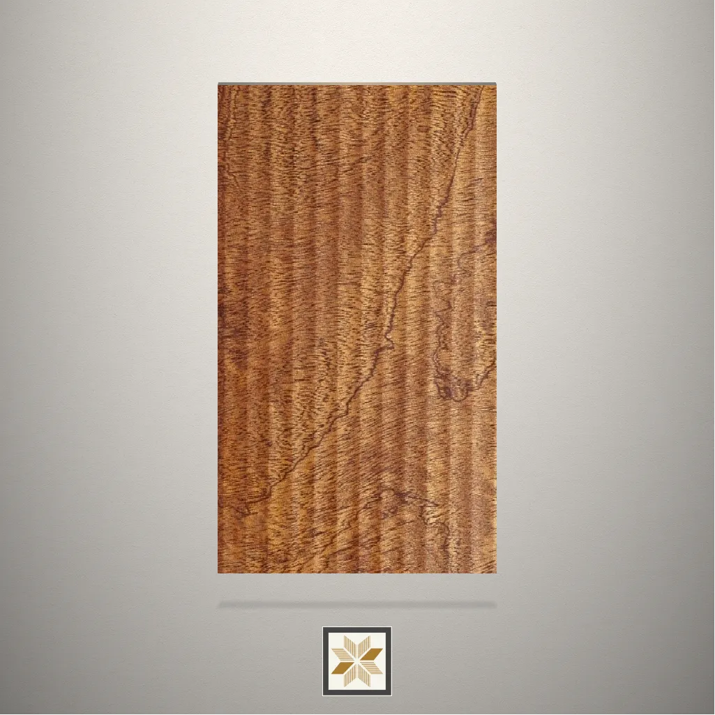 Gloss Brown Flute Fluted Brown Laminate (8x4 feet,1 mm): LM-14392-B