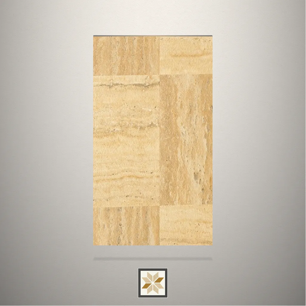 Textured Brown Lime Stone Stone Brown Laminate (8x4 feet,1 mm): LM-14393-B